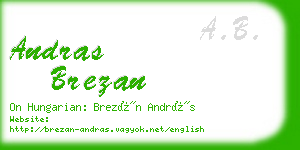 andras brezan business card